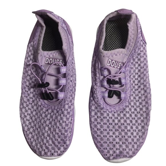 Women’s Water Shoes Quick Dry Slip-On Aqua Sneakers Purple Mesh Size 36 - Picture 12 of 13